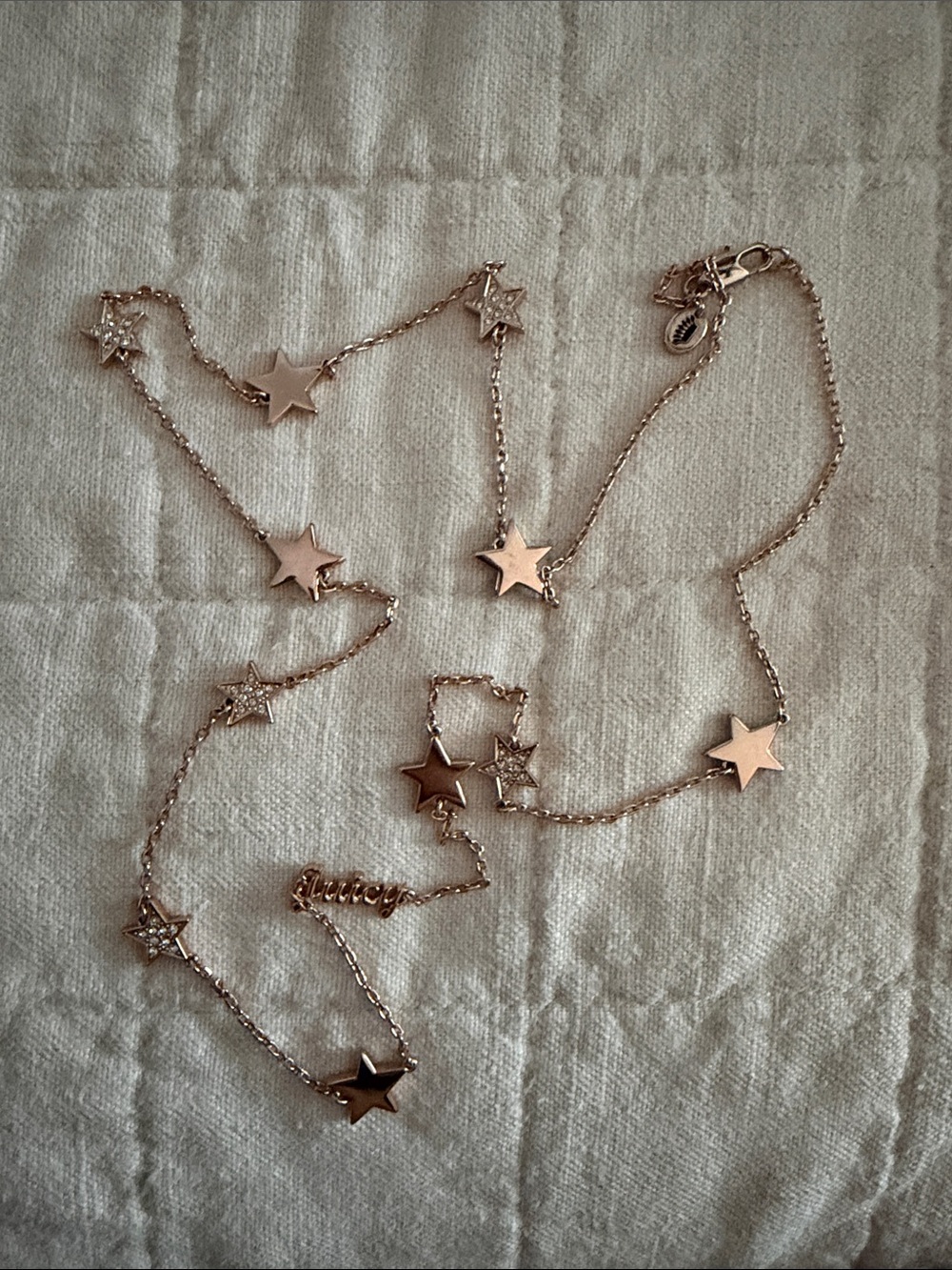 Y2K Juicy Couture star charm long necklace